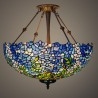 Lámpara colgante Wisteria Tiffany Vitral 50 cm