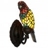 Parrot Tiffany Vitral Lámpara de pared