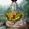 Lámpara colgante Tiffany con vitral de uva de 45 cm