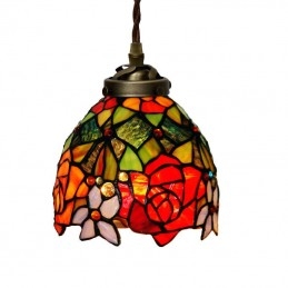 Lámpara colgante de vitral...