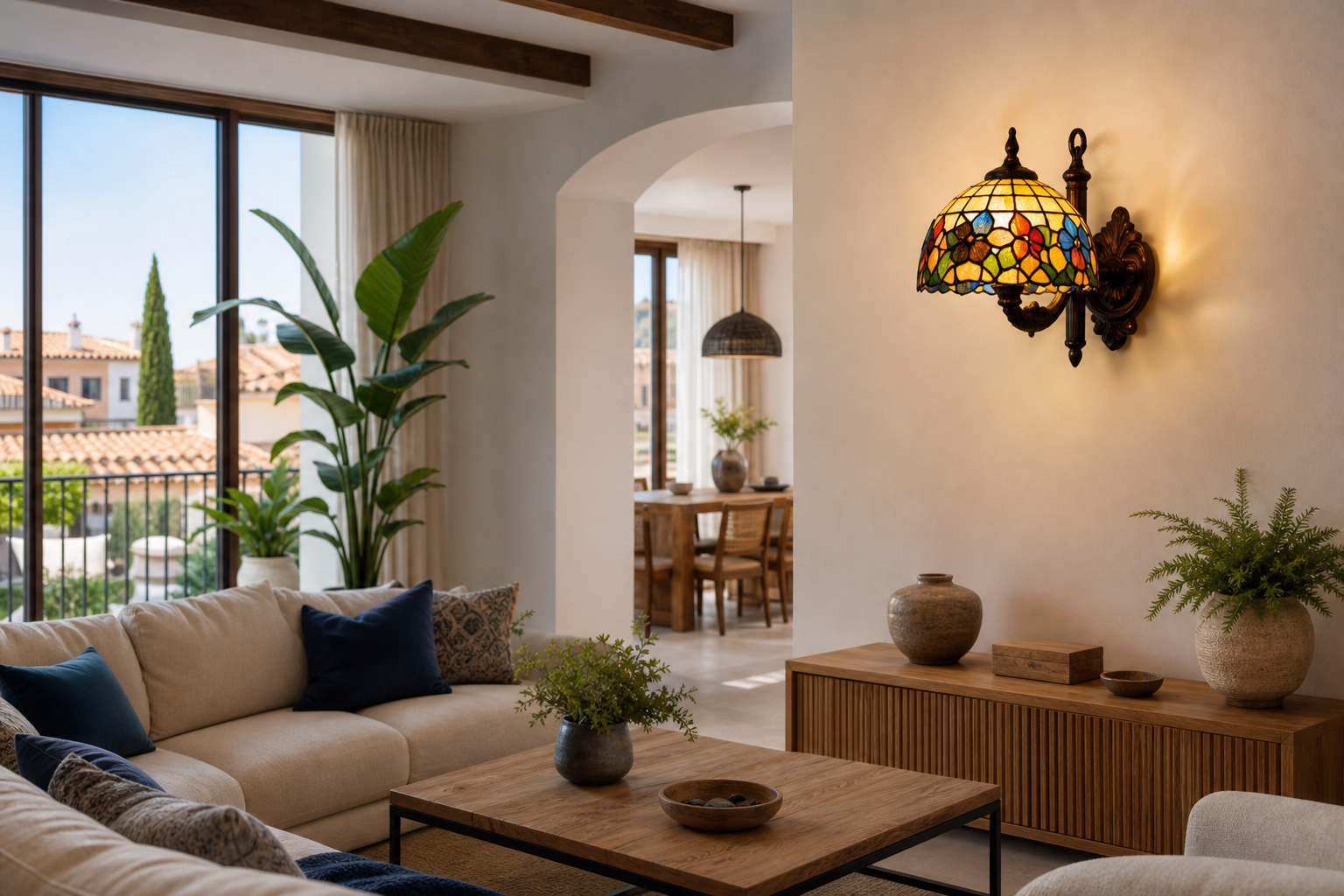 Cómo iluminar tu hogar con apliques Tiffany y dar personalidad a cada estancia