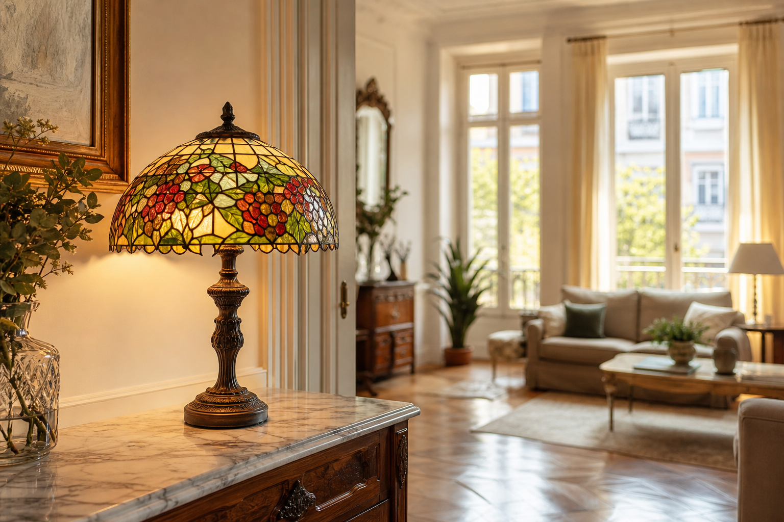 Cómo elegir la lámpara Tiffany perfecta para el salón en una vivienda española