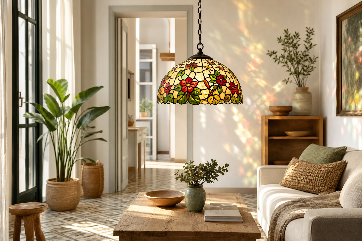 Cómo elegir lámparas de vitral Tiffany para iluminar tu hogar español con estilo