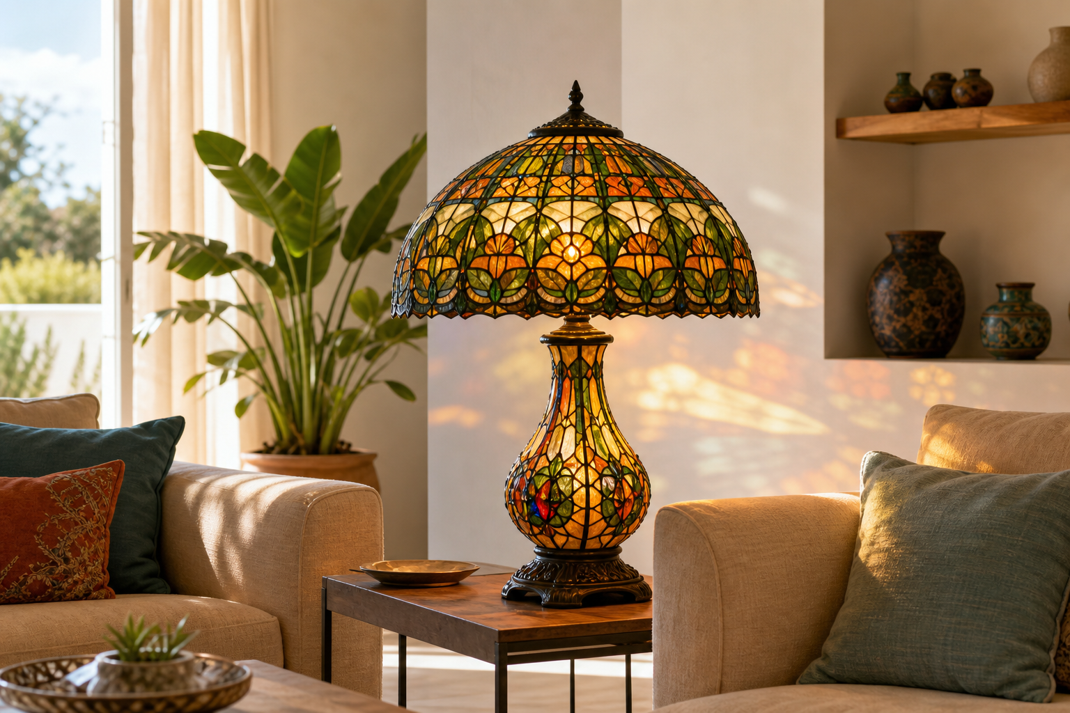 Cómo elegir una lámpara Tiffany grande para iluminar y decorar tu hogar en España